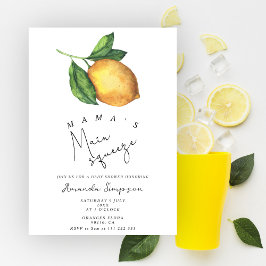 Invitación La ducha de bebé Lemon de mi mamá