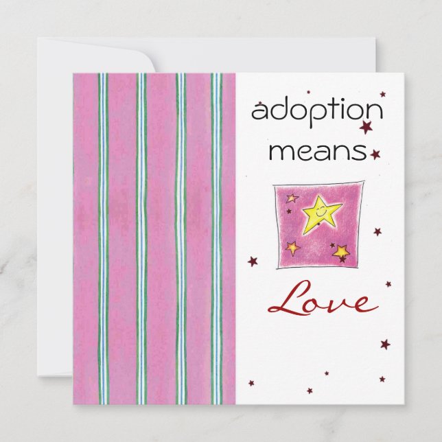 Invitación La ducha de la adopción invita (Anverso)
