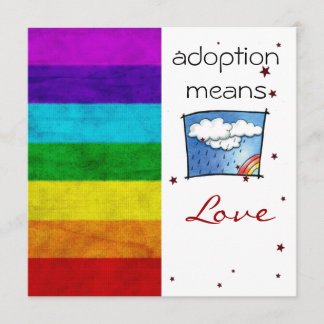 Invitación La ducha de la adopción invita