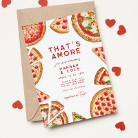 La ducha de novia italiana de las parejas de pizza