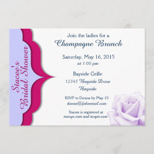 Invitación La ducha de novia Sangria y Lavendar invita a