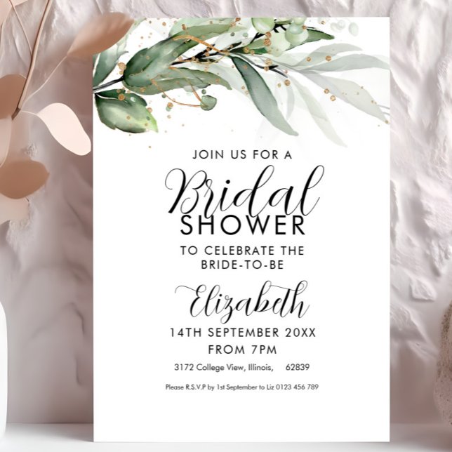 Invitación La ducha de novia verde (Subido por el creador)