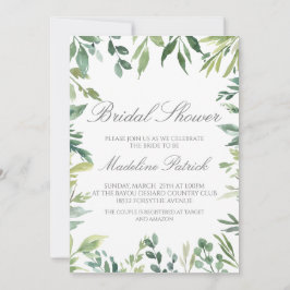 Invitación La ducha de novia verde