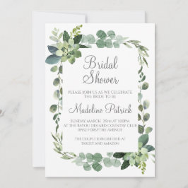 Invitación La ducha de novia verde