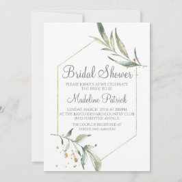 Invitación La ducha de novia verde