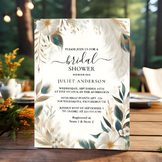 Invitación La ducha de novias rusas en la nube de cielo asiát
