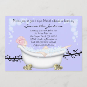 Invitación La ducha nupcial de la novia del balneario invita