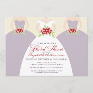 Invitación La ducha nupcial de la novia y de las damas de