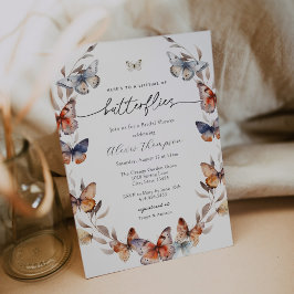 Invitación La ducha nupcial del Boho Butterflies
