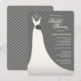 Invitación La ducha nupcial elegante elegante del vestido de