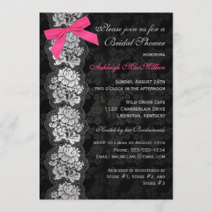 Invitación La ducha nupcial IMPRESA del cordón floral del