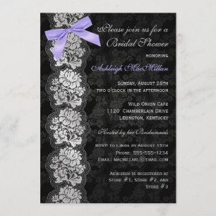Invitación La ducha nupcial IMPRESA del cordón floral del