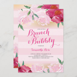 Invitación La ducha nupcial invita, brunch y las flores