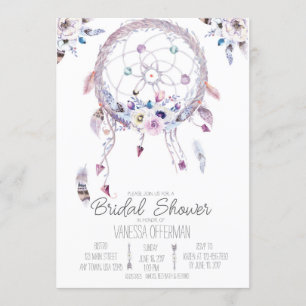 Invitación La ducha nupcial romántica de Dreamcatcher Boho