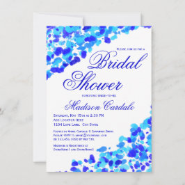 Invitación La ducha nupcial verde azulada del azul real de la