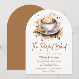 Invitación La ducha perfecta para Bodas de café blend