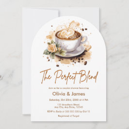 Invitación La ducha perfecta para Bodas de café blend