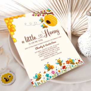 Invitación La dulce pequeña miel está en camino Ducha bebé