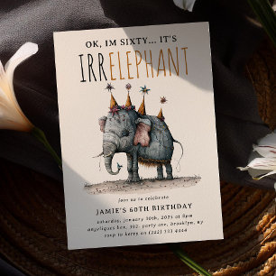 Invitación La edad es IRRELEVANTE' Divertido Cumpleaños Capri