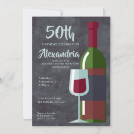 Invitación La Edad Mejora Con La Fiesta De Cumpleaños Del Vin