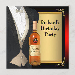 Invitación La edad roja y negra para la fiesta de cumpleaños