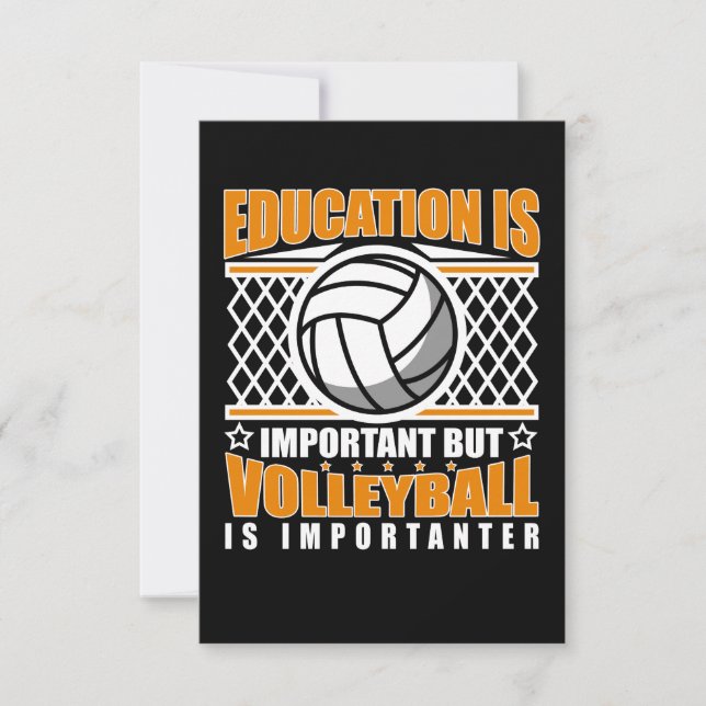 Invitación La Educación Es Importante, Pero El Voleibol Es Im (Anverso)