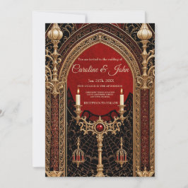 Invitación La elegancia oscura del estilo gótico.