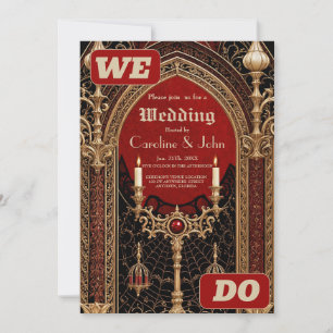 Invitación La elegancia oscura del estilo gótico. El trasfond