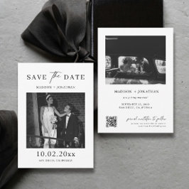 Invitación La elegante boda clásica salva la foto de la fecha