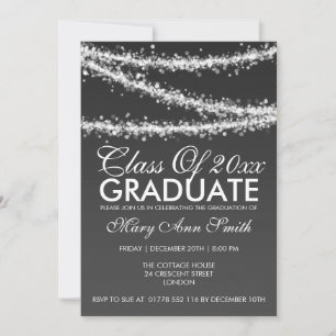 Invitación La elegante cadena de la fiesta de graduación ilum