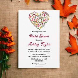 Invitación La elegante caída deja a la romántica ducha nupcia