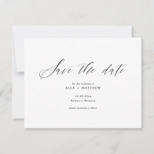 Invitación La Elegante Caligrafía Moderna Ahorra La Fecha Mín