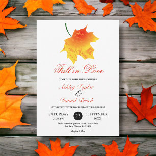 Invitación La elegante cascada de agua deja al Boda floral Bo
