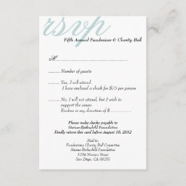 Invitación La elegante respuesta de RSVP del evento formal Si