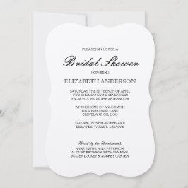 Invitación La elegante tipografía Kraft Bridal Shower
