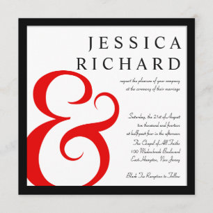 Invitación La elegante tipografía moderna de boda invita