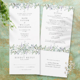 Invitación La Elegante Vegetación En Un Boda