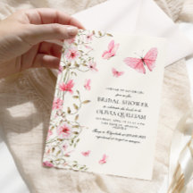 La elegante vida de las mariposas ducha de novias