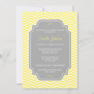 Invitación La elegante y moderna ducha de novia Chevron