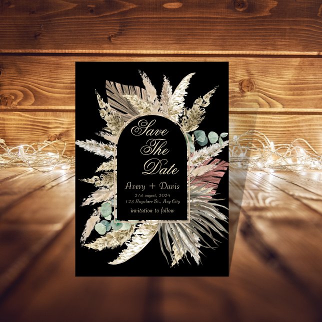 Invitación La elegante y moderna terracota boho salva la fech (Subido por el creador)