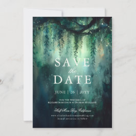 Invitación La encantada boda verde mágica forestal para salva