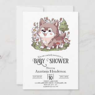 Invitación La encantadora Baby Shower de Wolf