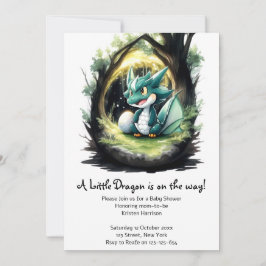Invitación La encantadora Baby Shower Dragon