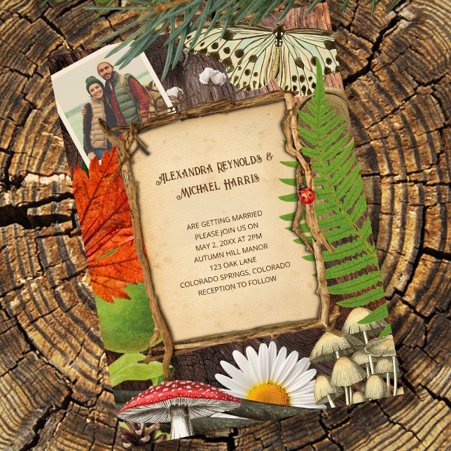 Invitación La encantadora naturaleza rústica de los bosques i (Subido por el creador)