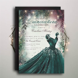 Invitación La encantadora Princesa Mauve Quinceanera