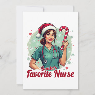 Invitación La enfermera favorita de Santa