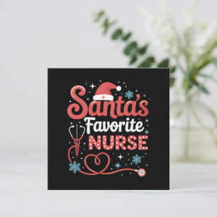 Invitación La enfermera favorita de Santa Navidad 