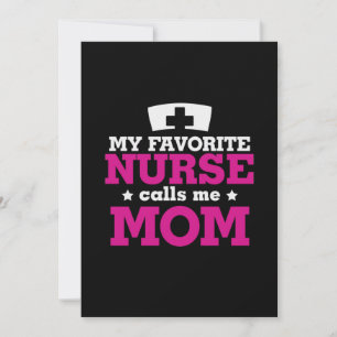 Invitación La enfermera favorita del regalo de madre me llama