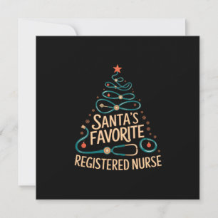 Invitación La Enfermera Registrada Favorita de Santa Perfecta