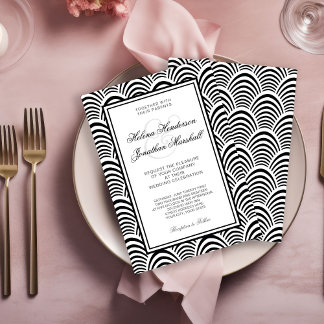 Invitación La era del jazz, un Boda de 20 años